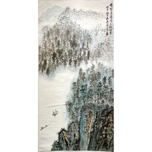 朵云轩真迹作品 俞子才 晴空弄墨 山水字画名家国画收藏家居装饰