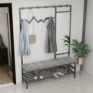 鞋柜带挂衣架家用