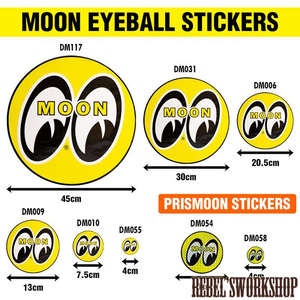 现货 mooneyes 眼睛 logo 贴纸 头盔 防水 机车 复古 美式 vespa