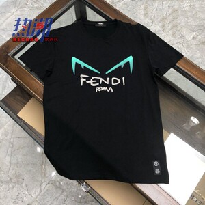 fendi/芬迪 新款 小恶魔眼睛字母logo 圆领短袖男 休闲t恤女 现货
