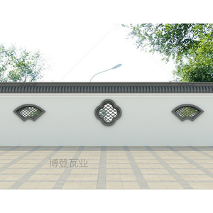 中式镂空砖雕福字中国结圆形扇形方形多边形浮雕四合院墙围墙装饰