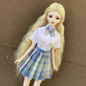 bjd3分jk制服衬衫百褶裙娃娃衣服60厘米叶罗丽德必胜娃衣