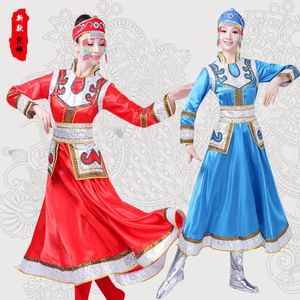 2017新款蒙古族服装舞蹈服装女装少数民族演出服广场舞服草原裙袍