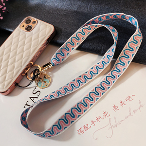 手机挂绳长挂脖中国风挂饰女款挂链手机壳带子国潮民族风手工挂件