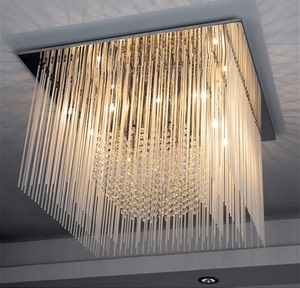 现代客厅灯轻奢长方形水晶灯饰超亮水晶吸顶灯大气餐厅卧室灯