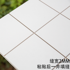 全瓷砖 纯白色亚光拉槽开槽小白砖 柔光格子砖 开槽小砖 地面砖