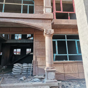 门柱石雕大理石中式欧式别墅门柱子阳台罗马柱家用雕花柱装饰摆件