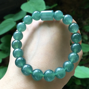 冰蓝水翡翠珠链