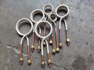 新高频感应加热线圈铜管配件订做各刀类淬火焊接轴电磁感应线圈