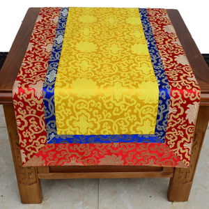 藏式民族风桌布藏族居家寺院室内装饰富贵花供桌布台布佛桌布定做