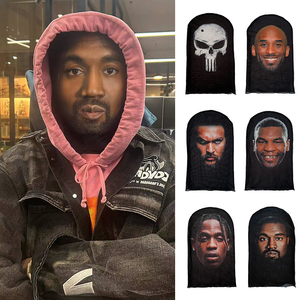 cosplay变装恶搞面具Kanye侃爷二次元搞怪头套3D沙雕派对演出面罩