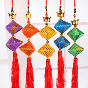 端午节香包粽子挂件双粽元宝粽礼品礼物送人奖品线粽手工编织