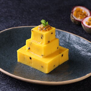 百香芒果椰子香芒牛奶布丁酒店餐厅特色方便菜凉菜甜品解冻即食