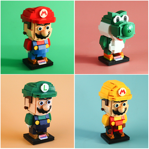 超级玛丽马里奥小颗粒积木益智乐趣拼装玩具高难度立体拼图男女孩