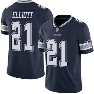 nfl美式橄榄球服 达拉斯牛仔cowboys 21号elliott球衣 比赛训练服