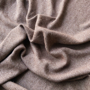 纯真丝斜纹绸服装面料丝绸布料真丝棕红色纯色重磅意大利