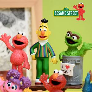 芝麻街sesame street elmo bert oscar卡通动漫公仔外贸散货玩具