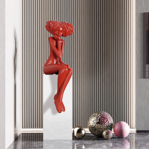 大型雕塑摆件工艺品酒店大堂过道玄关落地售楼处装饰品人物艺术品