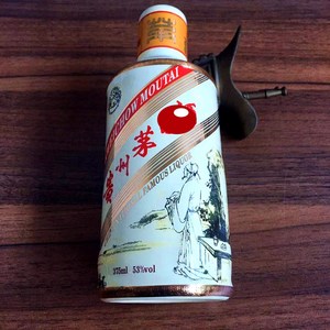 茅台卡幕李白 杜甫 酒盒酒瓶手提袋 摆台收藏 原厂正品