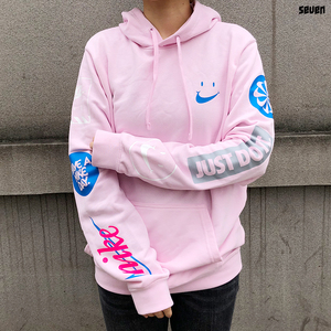 清仓 m l nike 耐克笑脸logo男士运动连帽卫衣套头衫 ci1975-630