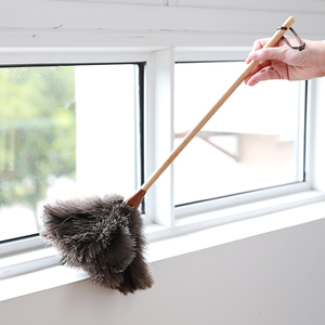 清新风鸵鸟羽毛除尘掸家用长柄鸡毛掸扫灰尘神器鸡毛禅子清洁毯子