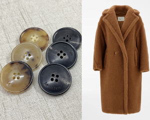 天然真牛角纽扣m家泰迪毛呢大衣钮扣男女西装外套扣子可定制logo