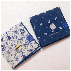 29cm包邮日本制进口和风日系刺绣手帕滨文样日式双层棉纱吸汗手绢
