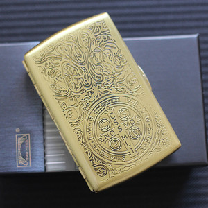 正品双枪烟盒12支装康斯坦丁纯铜超薄金属烟夹创意个性男士香菸盒