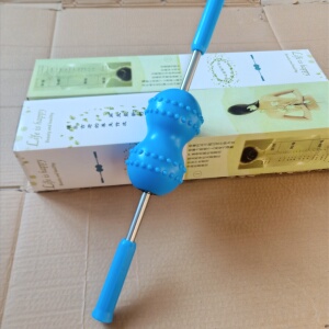 005人付款淘宝木制滚轮双球脊椎脊柱背部穴位按摩棒经络手动推背器