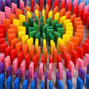 多米诺骨牌10000片多米骨诺牌大人多骨诺米牌积木比赛专用小火车