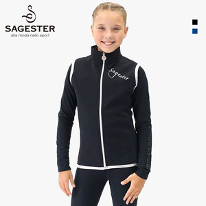 补给者|意大利sagester花样滑冰训练服马甲上衣加绒背心夹克女710