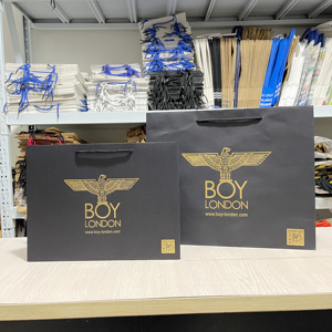 现货 boy london 纸袋 烫金袋子 购物袋 手提袋 牛皮纸袋 礼品袋