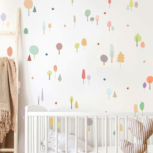 北欧ins清新树贴画卧室背景墙装饰品房间儿童房布置幼儿园墙贴纸