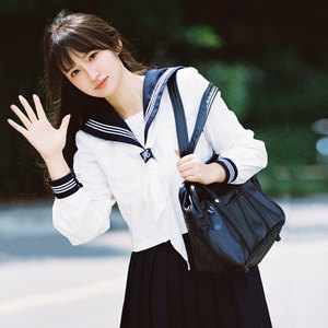 【出租】jk制服swallow燕子家关西襟日系基础款水手服绀领白三本