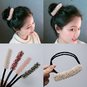 扎半丸子头神器女2019新款头饰蓬松简约懒人发夹韩式花苞头盘发器