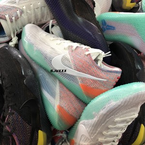 nike kobe nxt 360 react 科比12 编织 篮球鞋 白彩虹 aq1087-102