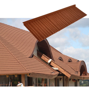 木纹型彩石金属瓦金属喷砂瓦蛭石瓦镀铝锌钢板瓦平改坡屋面装饰瓦