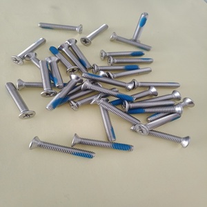 304不锈钢沉头机牙防松耐落加胶点胶防滑螺丝m4*6 8 10 12 25