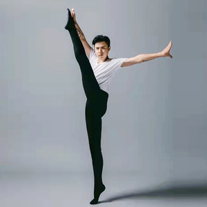 男士艺考芭裤芭蕾舞裤紧身连体舞蹈中芭考级基训形体裤薄棉练功服