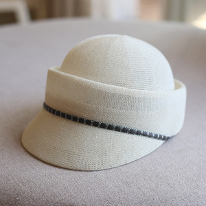 日本和纸优雅凹顶马术帽子女夏季防晒针织帽透气鸭舌帽遮阳帽逛街