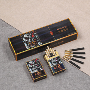 日本黑魔鬼正品茶烟细粗支非烟草香烟一条薄荷味男女戒烟替烟产品