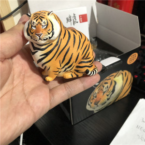 不二马 空想造物 小小动物园系列 胖虎第一弹 老虎模型 虎雕像