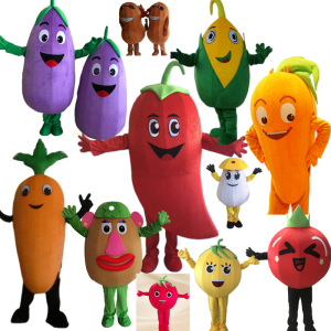 蔬菜卡通人偶服装西红柿辣椒玩偶道具茄子花生土豆番茄卡通衣白菜