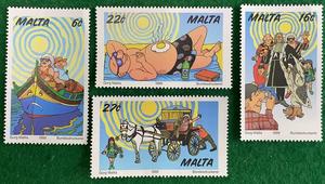 马耳他邮票 1999年 旅游 马车 4枚新 MNH 斯目5.5美金