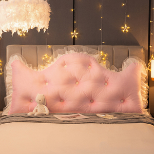 床头靠垫ins风榻榻米女童公主床头大靠背软包双人欧式靠枕可拆洗