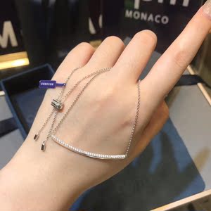 hey-apm镶晶钻简约微笑项链女拱形吊坠新款轻奢锁骨链送女友礼物