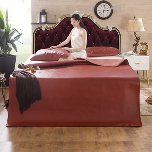 正品天然牛皮席头层水牛皮凉席子1.8米三件套整张真皮软硬床垫子