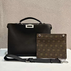 头层牛皮男peekaboo手提包街头潮流撞色小怪兽公文包恶魔单肩挎包