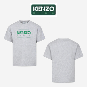 意大利奥莱折扣 现货 正品高田贤三kenzo童装 灰色纯棉短袖t恤