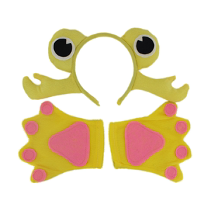 儿童动物游戏表演童话剧道具头饰红黄螃蟹头扣套装小蝌蚪找妈妈